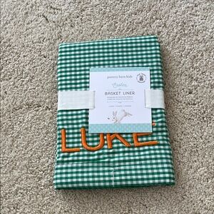 Pottery Barn Kids Easter Basket Liner LUKE